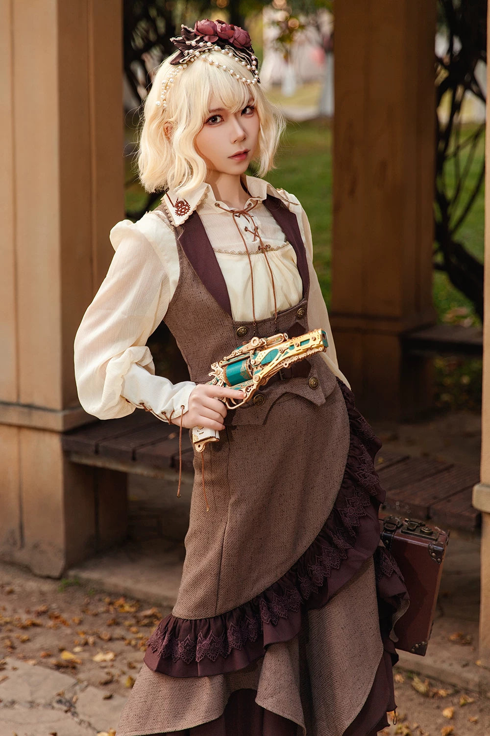 Antique Traveler ベスト＆スカートセット