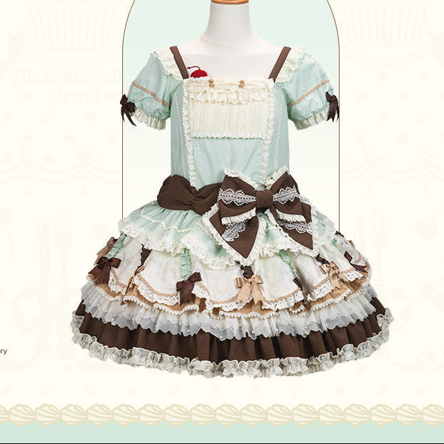 【受注予約1/26まで】Sweet Cup Cake ローウエストワンピース