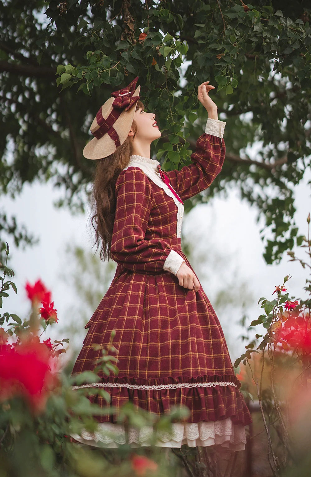 [Pre-order] British Classical Lolita Warm Check Dress