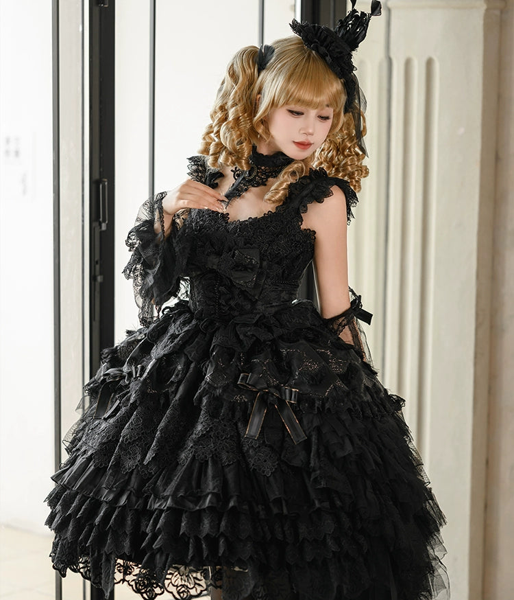【再販・受注予約1/22まで】Peacock Feather プリンセスドレス・ブラック