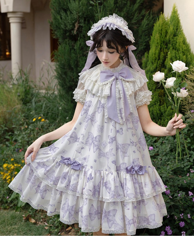[Pre-orders available until 2/10] Ribbon Eternal Garden short tiered jumper skirt