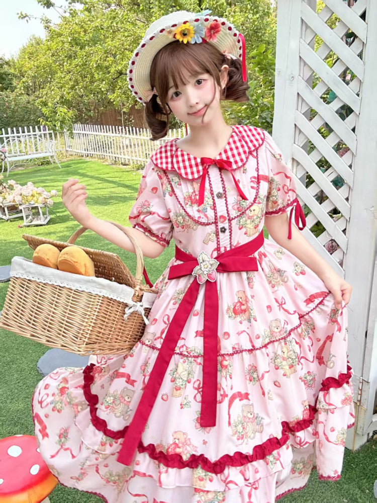 【同時購入のみ】Strawberry Bears イチゴブローチ