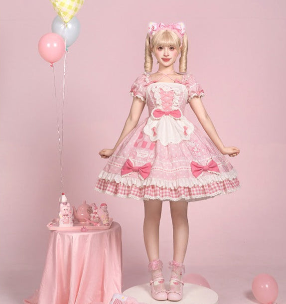 【受注予約9/8まで】Summer Ice Cool リボンの水玉ワンピース