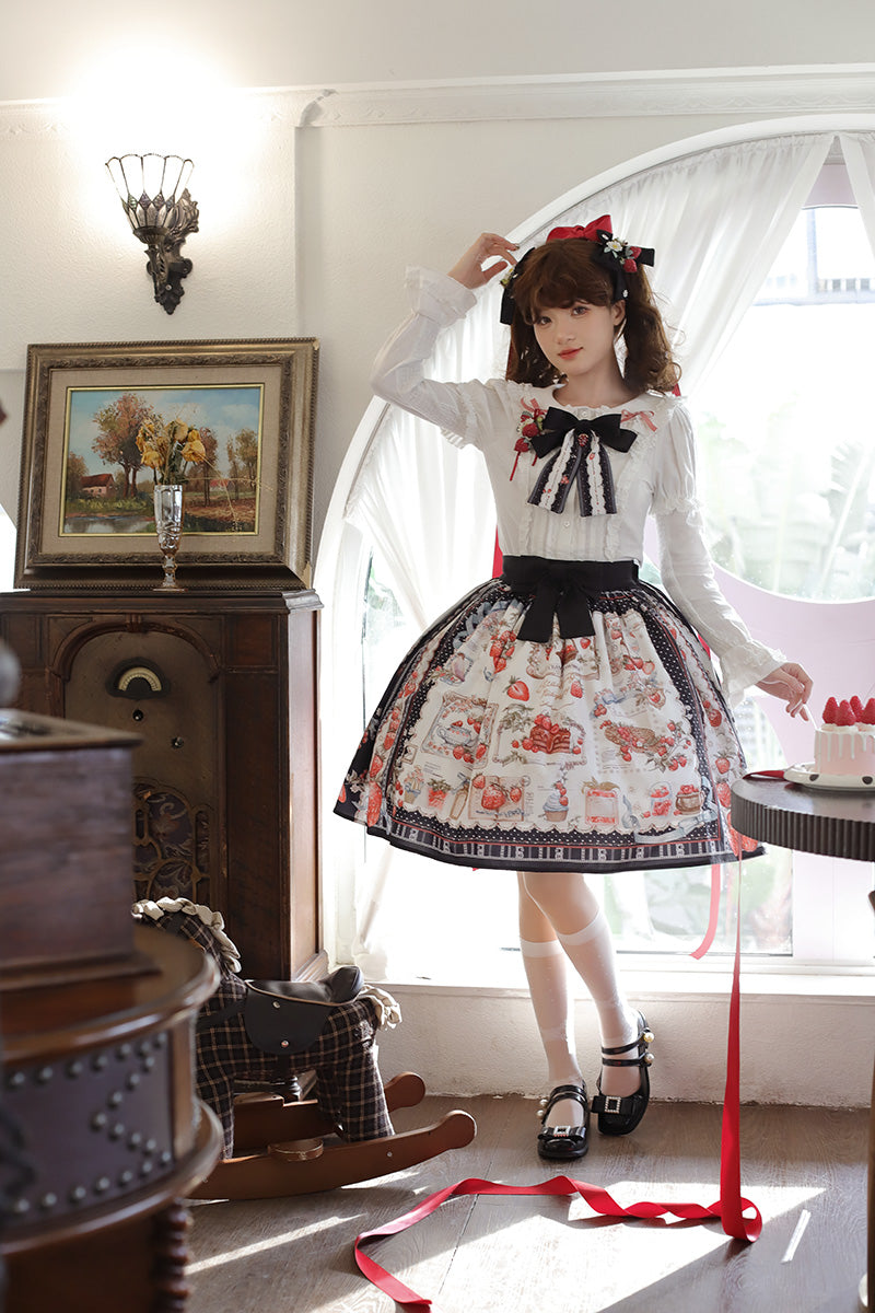 Strawberry Manor プリントスカート