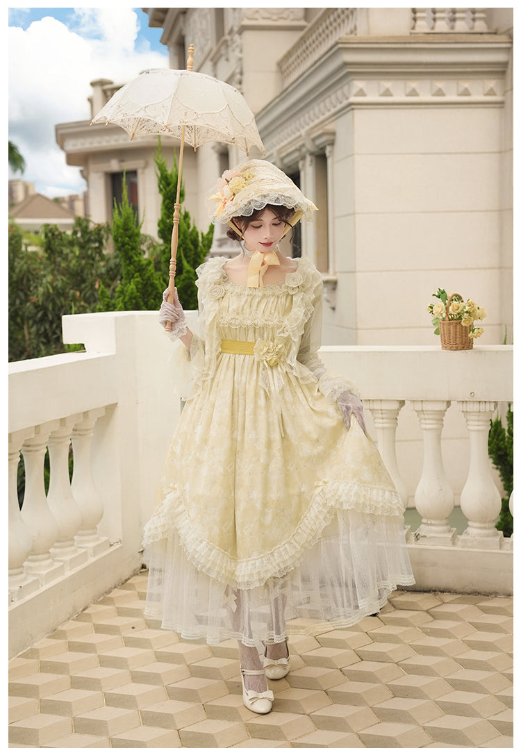 Wind Flower 草花プリントワンピース