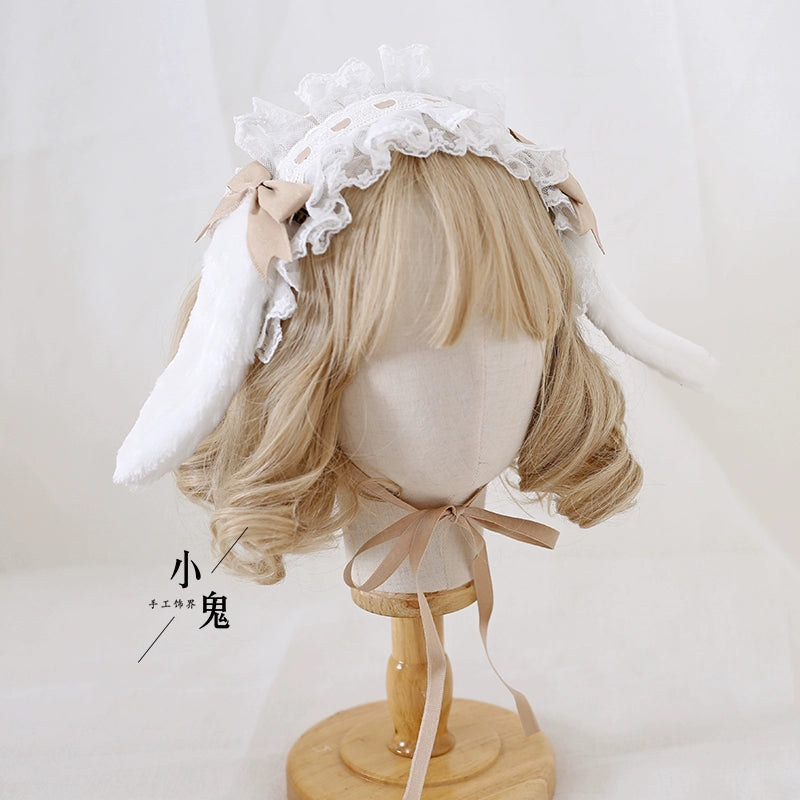 うさ耳クリップ付きヘッドドレス 全8色