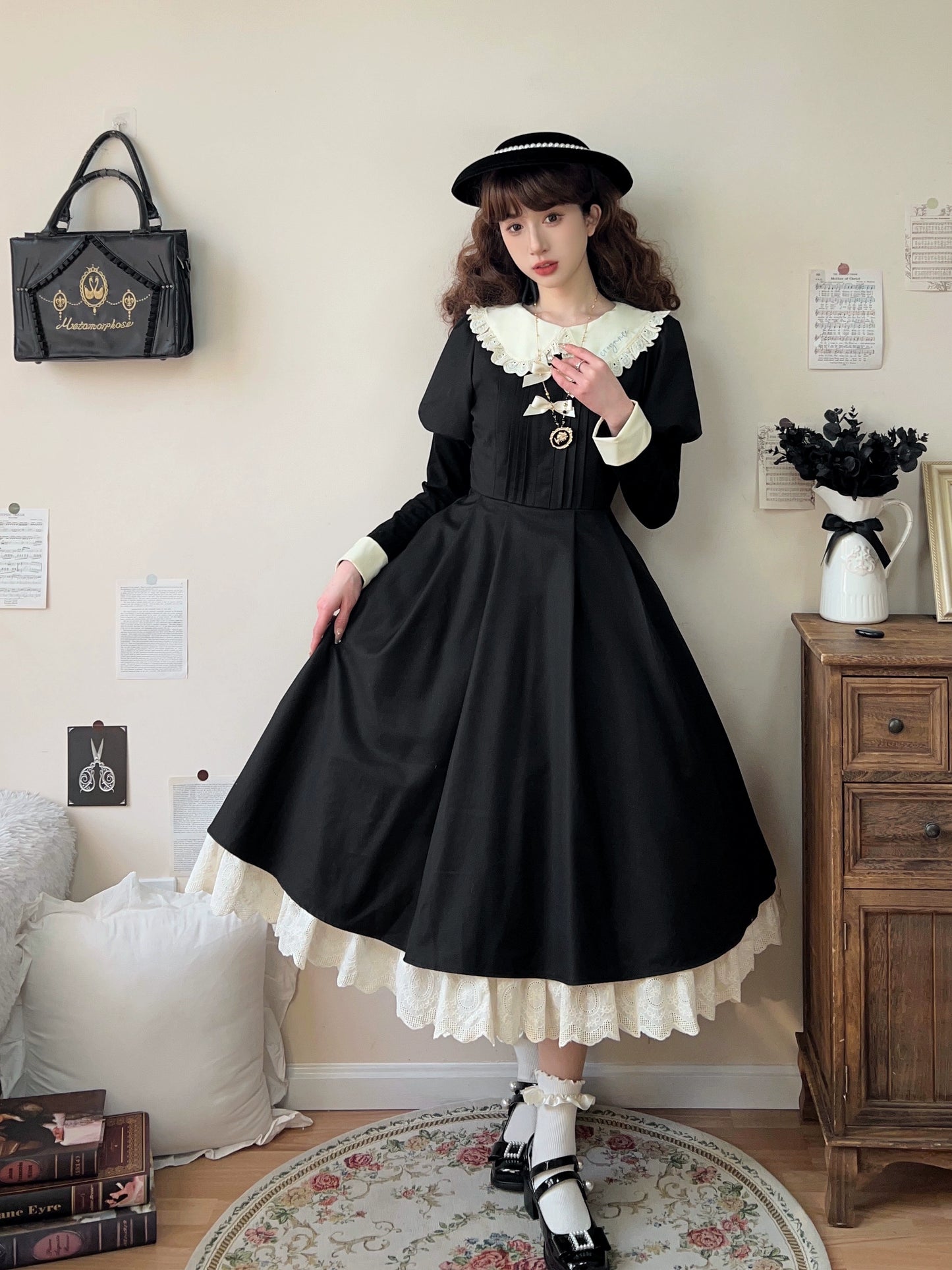 Classical Maid Ribbon Dress