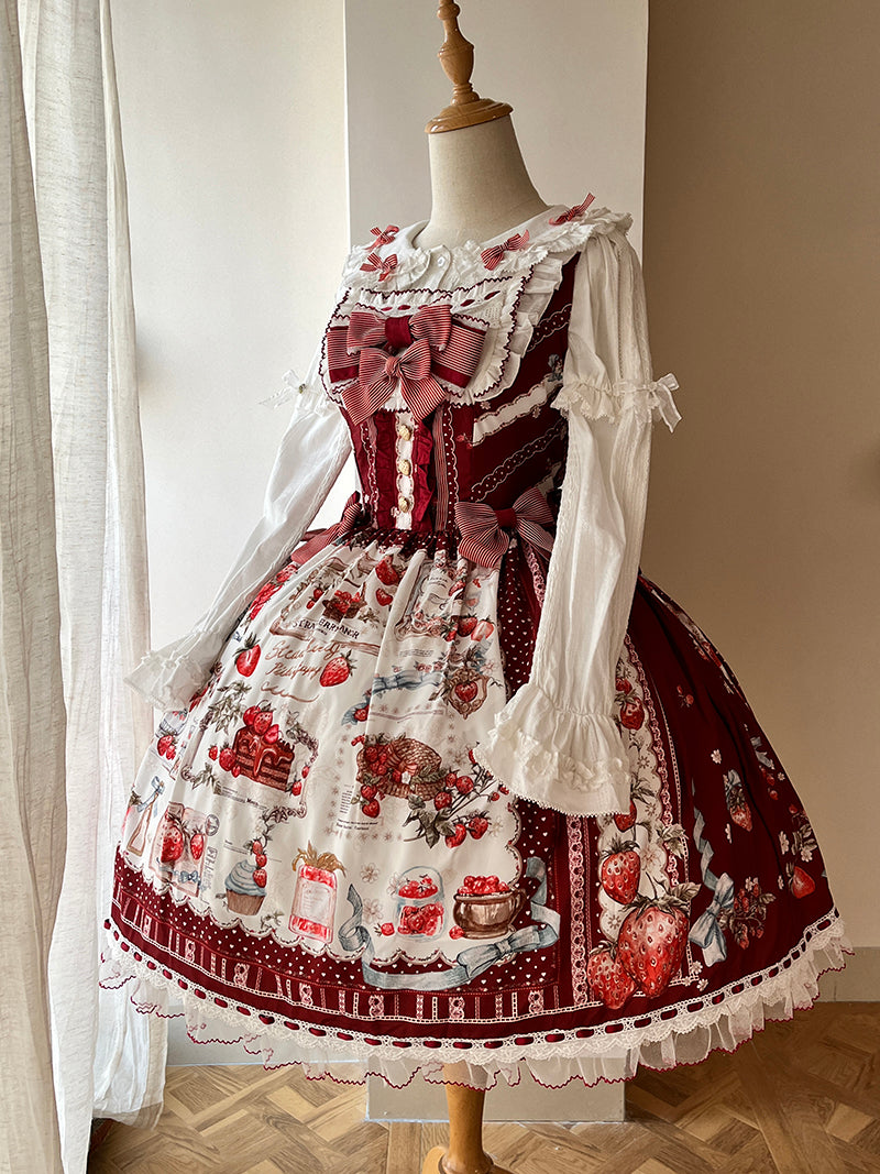Strawberry Manor プリントジャンパースカート