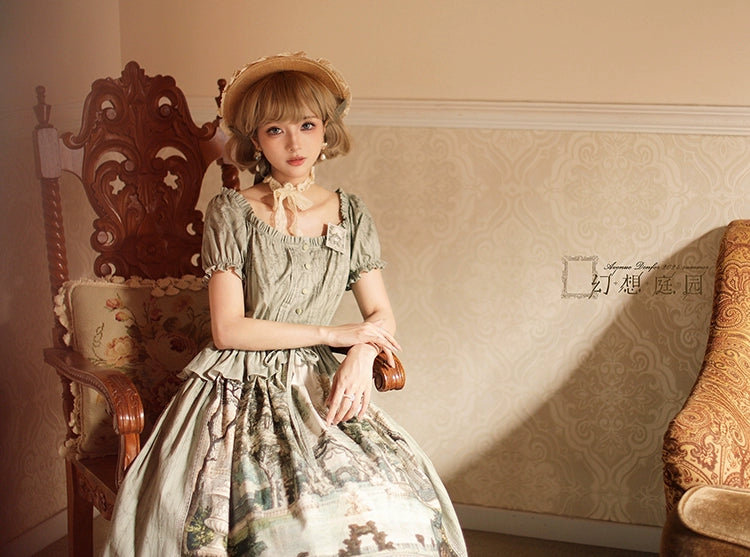 Fantasy Garden プリントワンピース