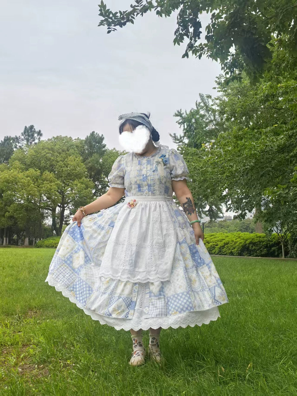 【予約販売】Pathwork Garden カントリー風半袖ワンピース