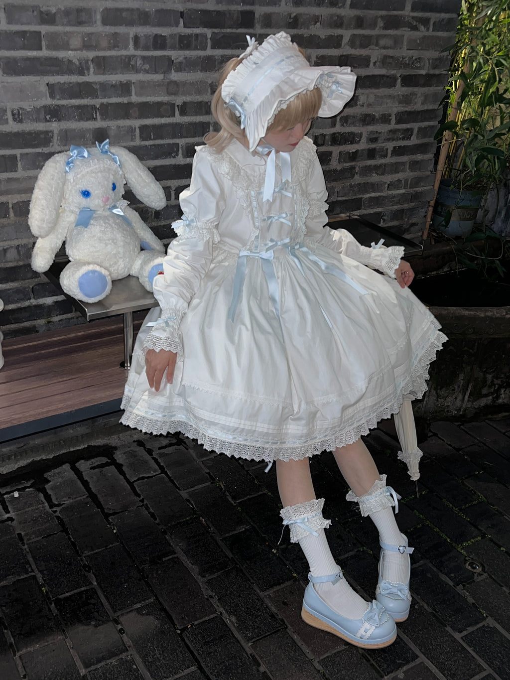 【受注予約5/21まで】Laura's Doll 付け袖付ワンピース・全5色