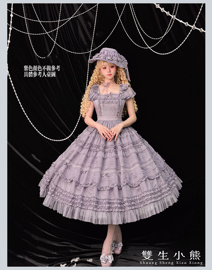 【受注予約4/28まで】Camellia Dream スクエアネックワンピース・ロング丈
