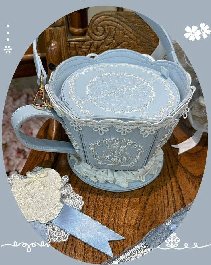 【受注予約7/8まで】Antique Porcelain Plates ティーカップバッグ