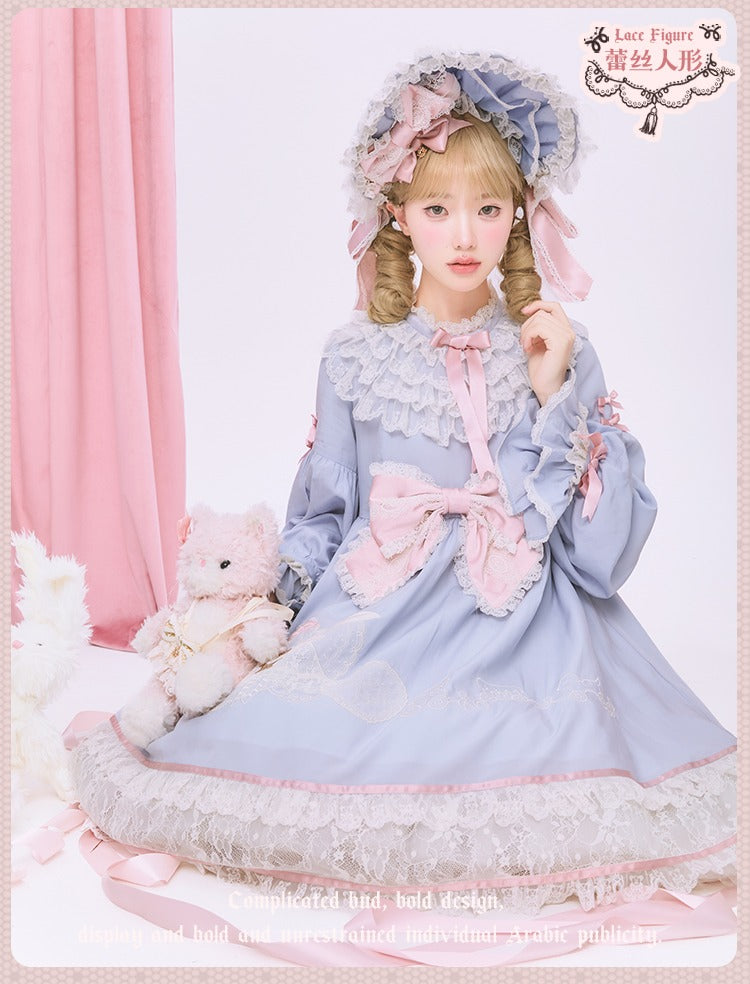 【再販・受注予約12/23まで】Lace Figure アップリケワンピース