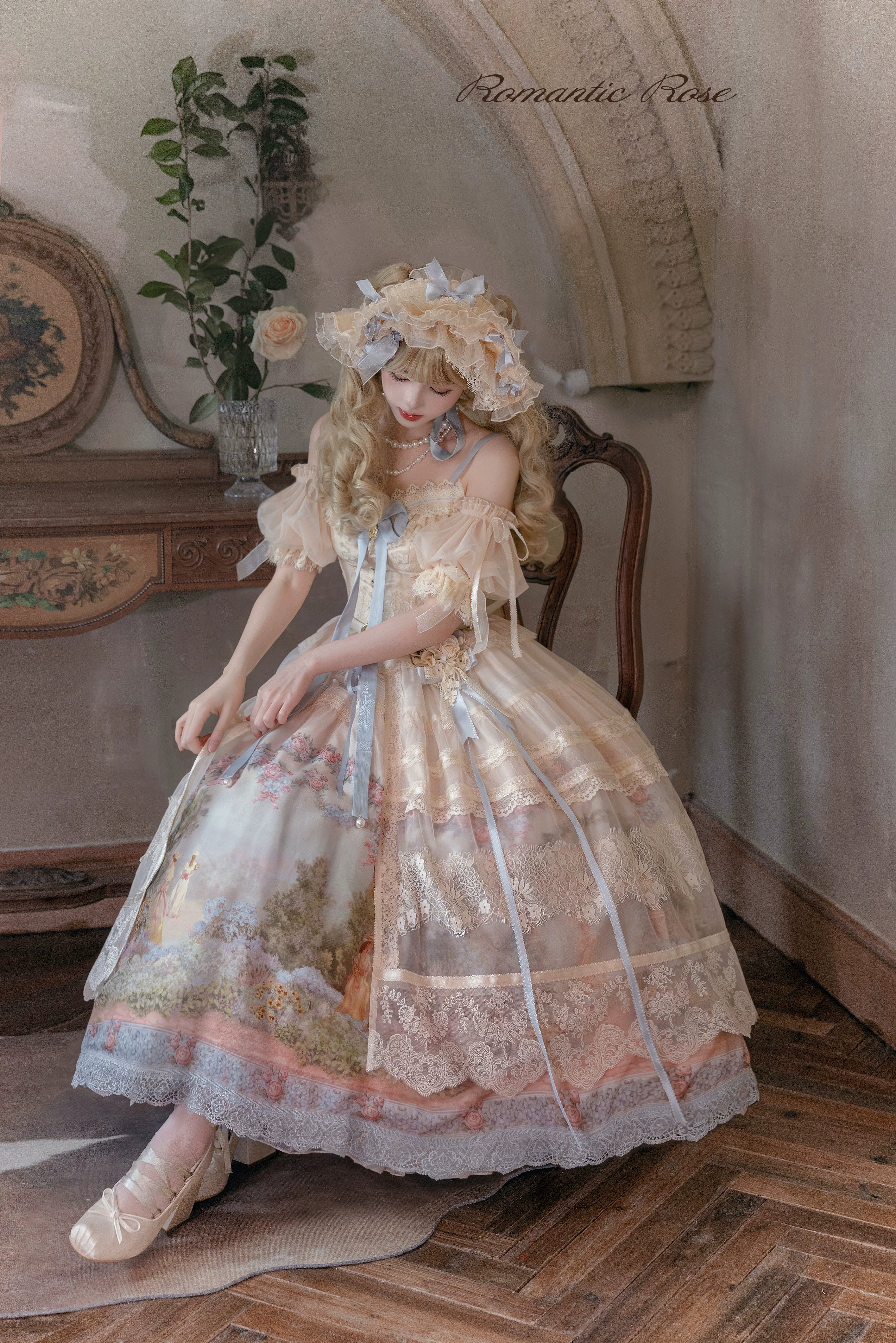 [Pre-orders available until 2/26] Romantic Rose Print Jumper Skirt