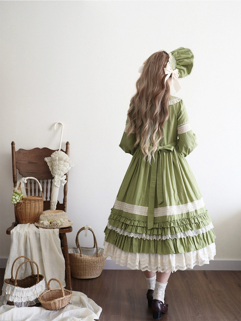 [Pre-orders available until 2/19] Sweetie Sheep Frilled One-Piece Dress - Plain Type