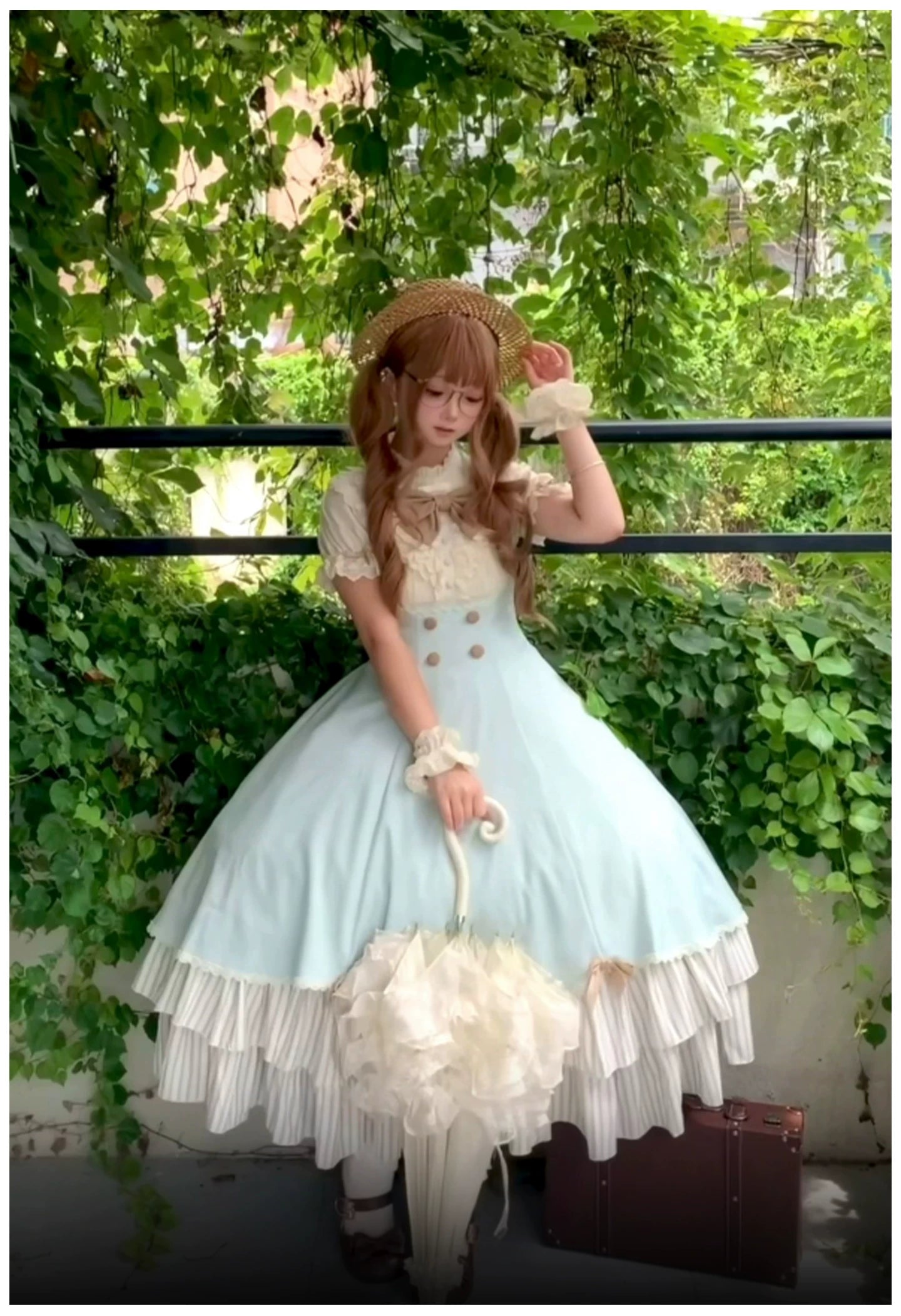Sea Salt Cream Soda フリルレイヤードワンピース・ロング丈
