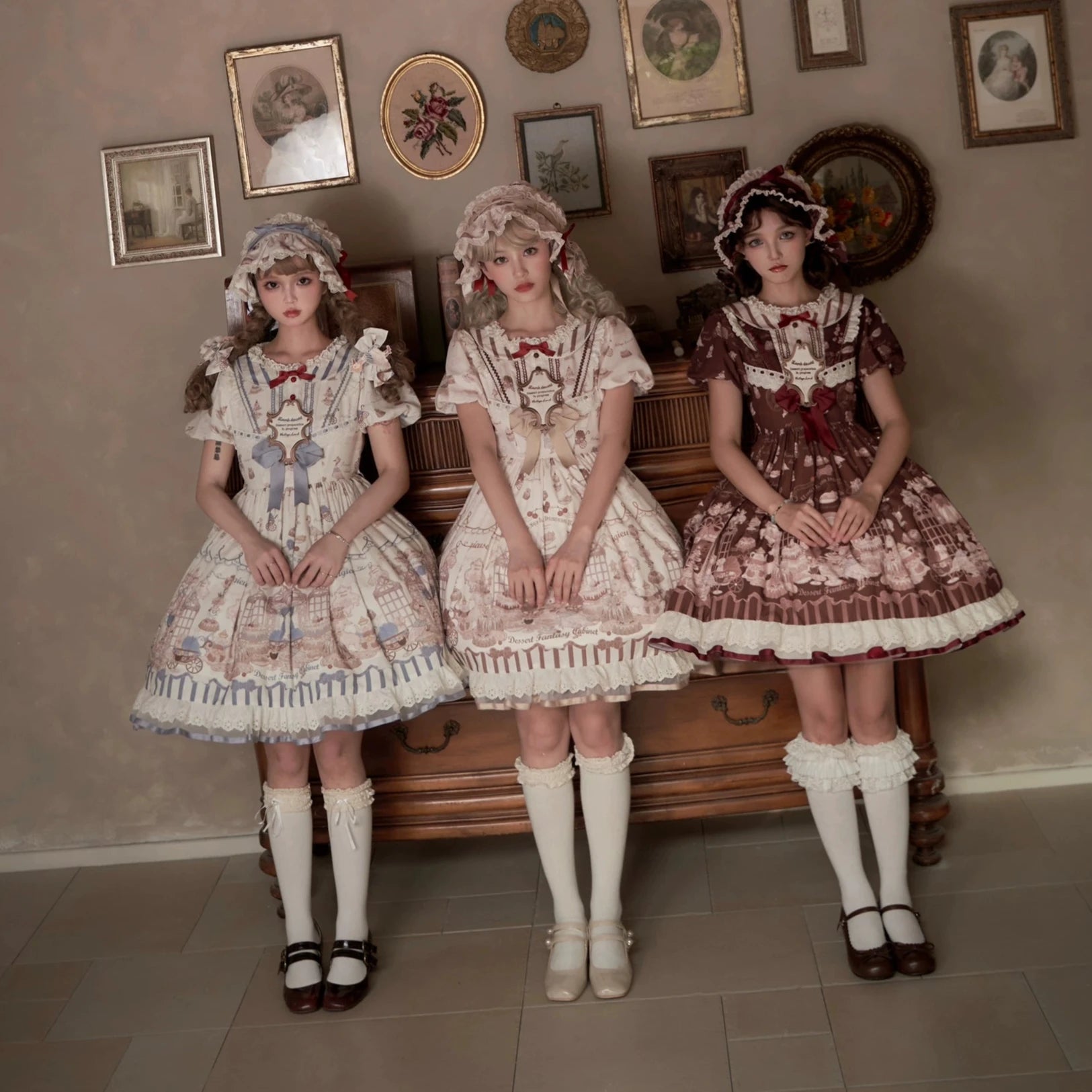 Antique Dessert Room 半袖ワンピース