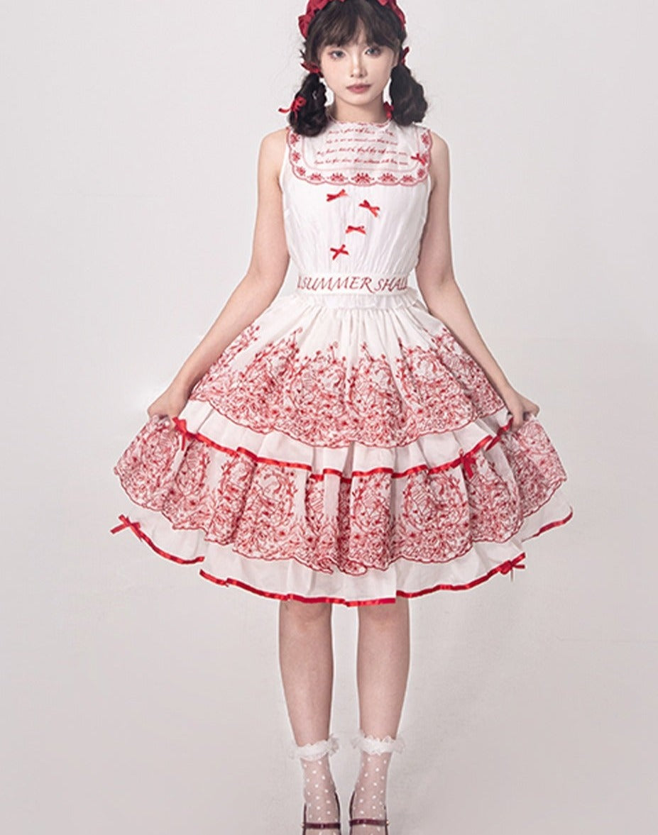 [Sales period ended] Fourteen-line Summer 4-tier skirt