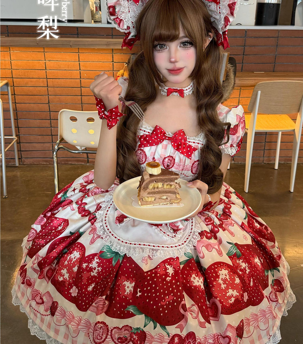 Dream to Strawberry  プリントワンピース