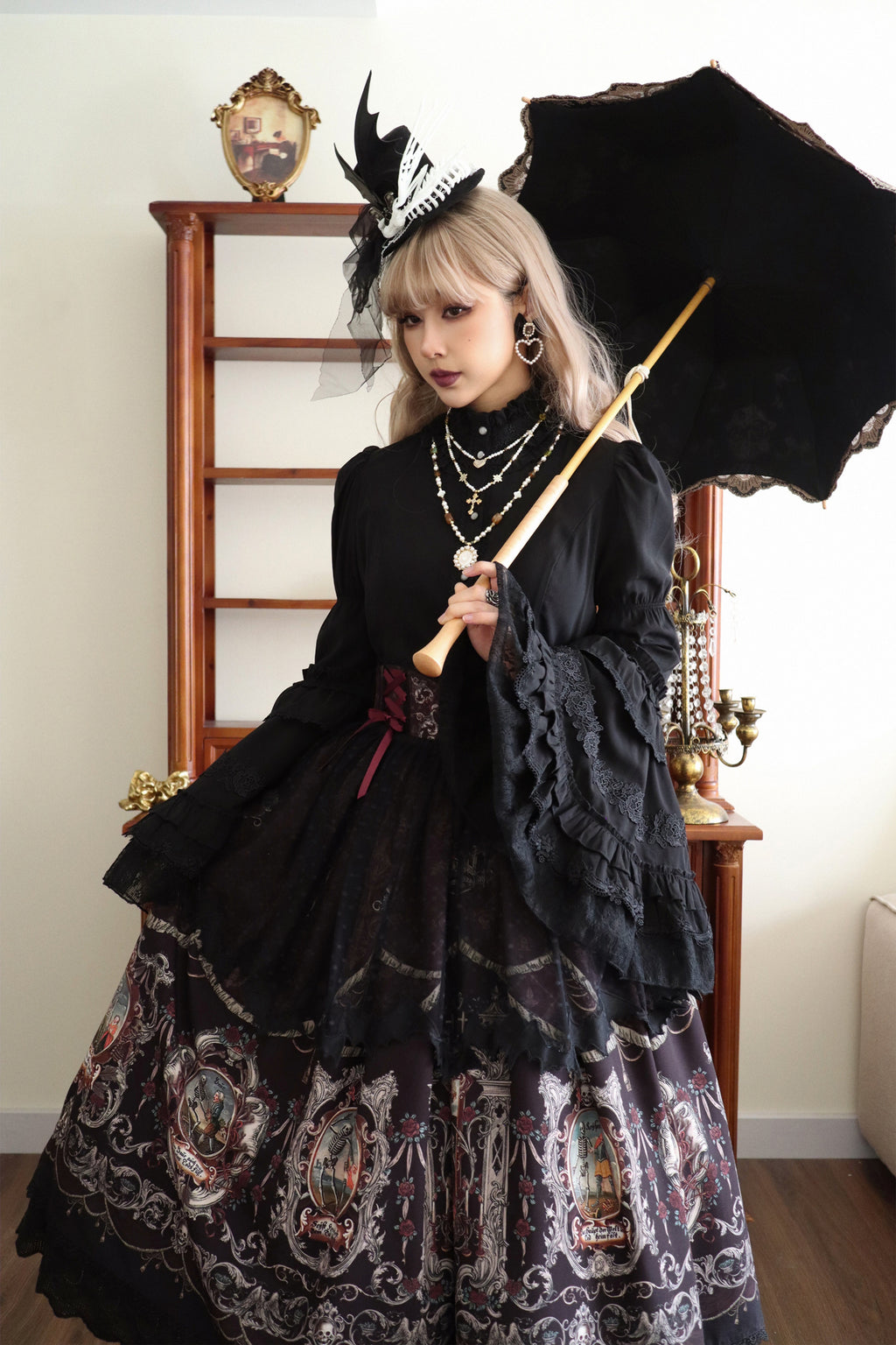 【受注予約4/28まで】Dark Dance ゴスロリスカート・ブラウン