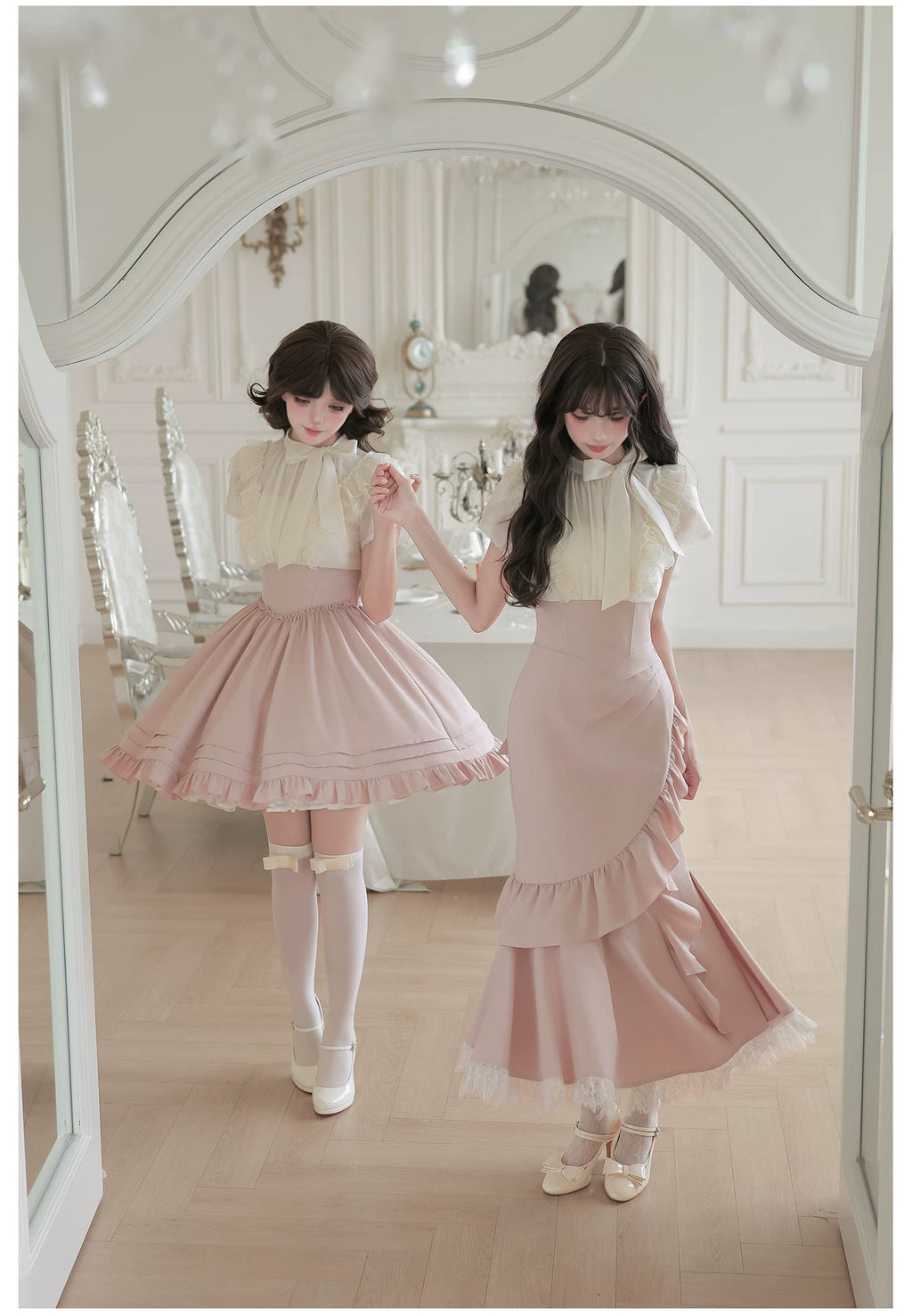 Milky Rose フェイクレイヤードマーメイドワンピース