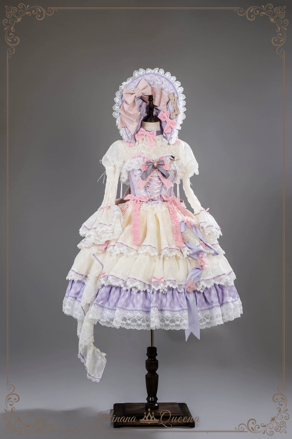 【再販・受注予約8/8まで】Dream Alice ラグジュアリーセットアップ／パープル／ショート丈