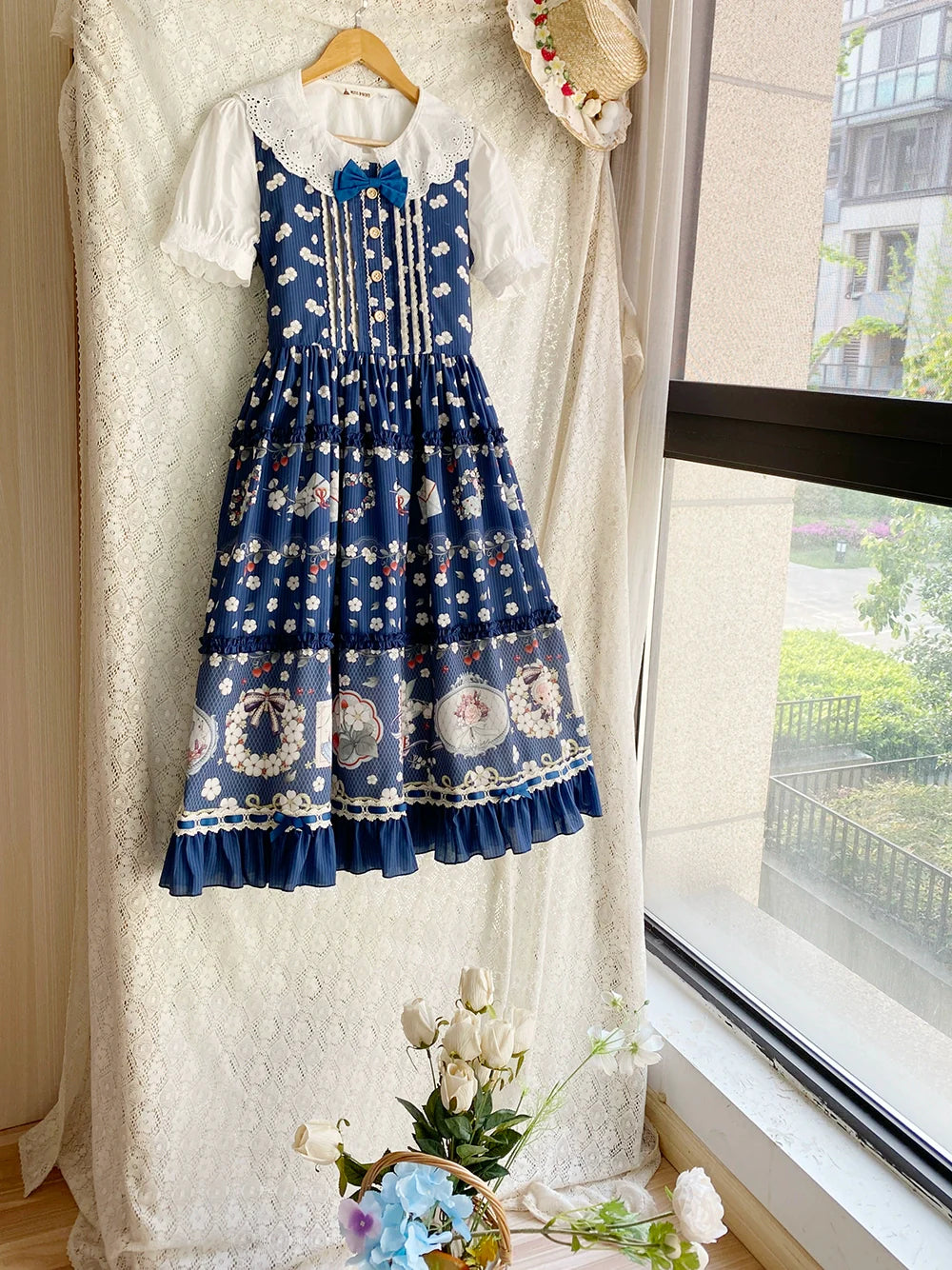 【予約販売】Sweetie Sheep フェイクレイヤードワンピース