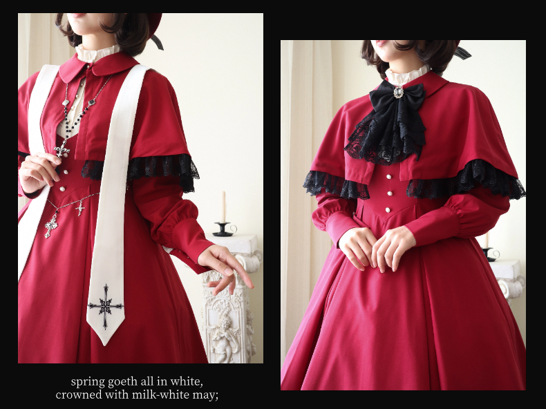 Sing in the Morning and Pray at Night One-piece and cloak set