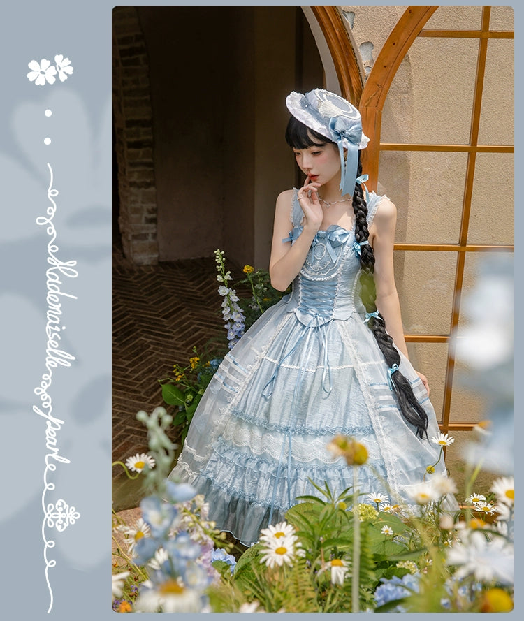 Antique Porcelain Plates レイヤードジャンパースカート