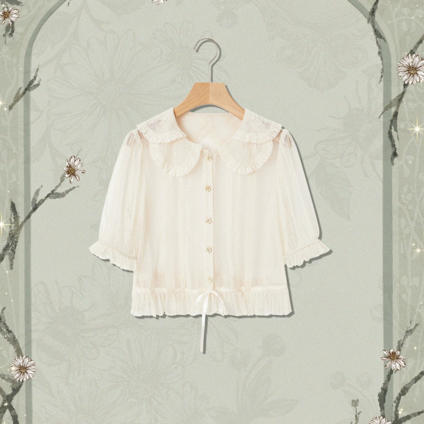 【受注予約10/8まで】Wild Daisies in the Garden シアーカーディガン