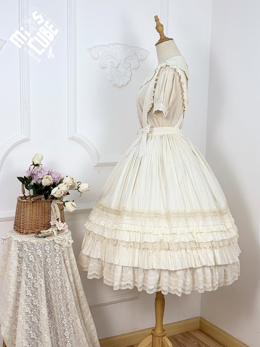 【予約販売】Sweetie Sheep ショルダーストラップ付きスカート・無地タイプ