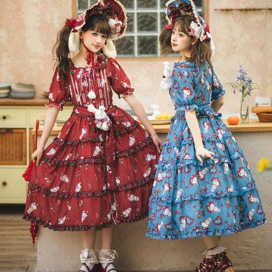 新品2点セット】しまむら くる実 花柄クラシカル ワンピース L 新品2点セット】しまむら くる実 花柄クラシカル ワンピース L