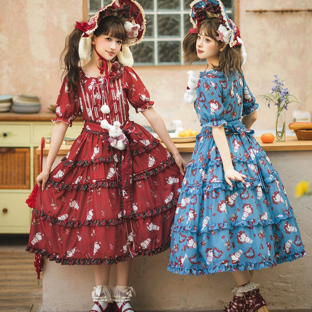 【予約販売】Sweet Berry Rabbit 半袖ワンピース