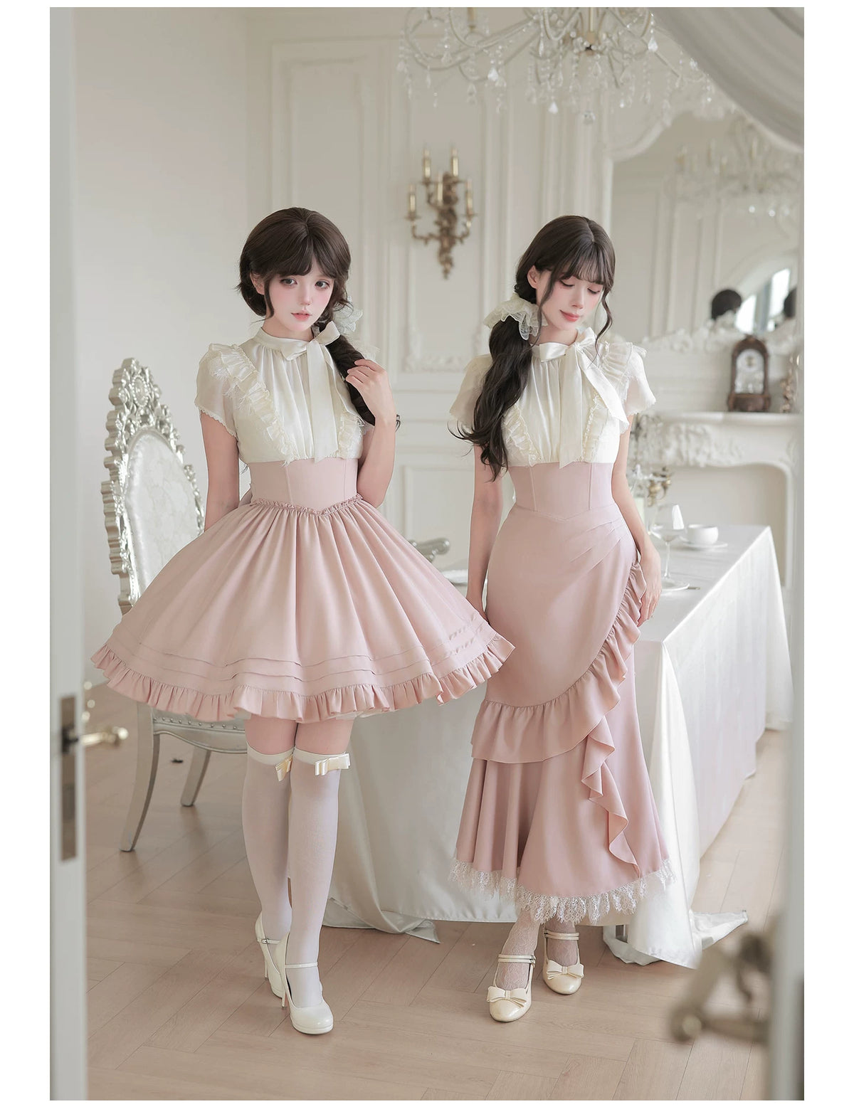 Milky Rose フェイクレイヤードマーメイドワンピース