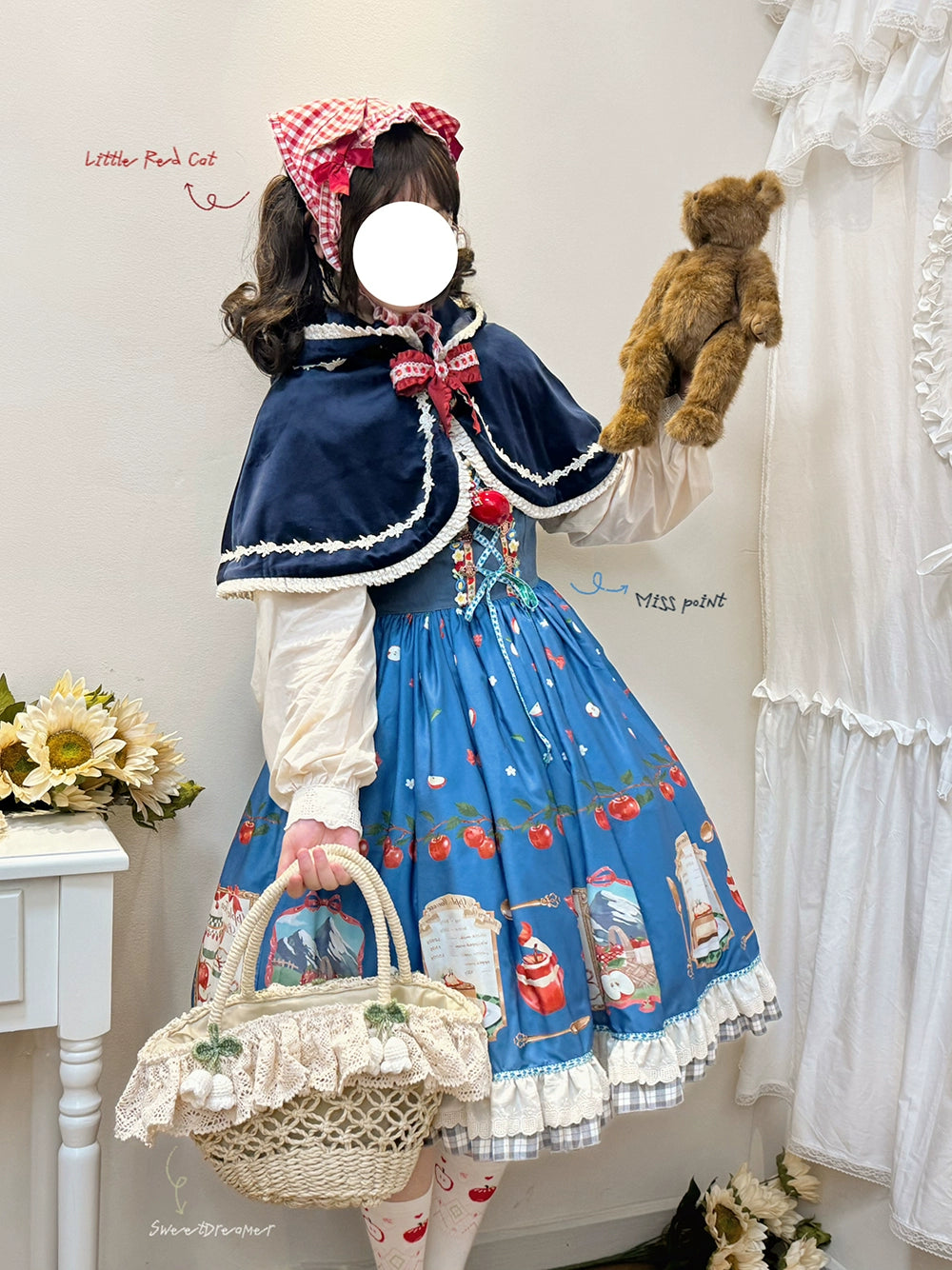 【予約販売】Apple Garden バイエルン風ジャンパースカート