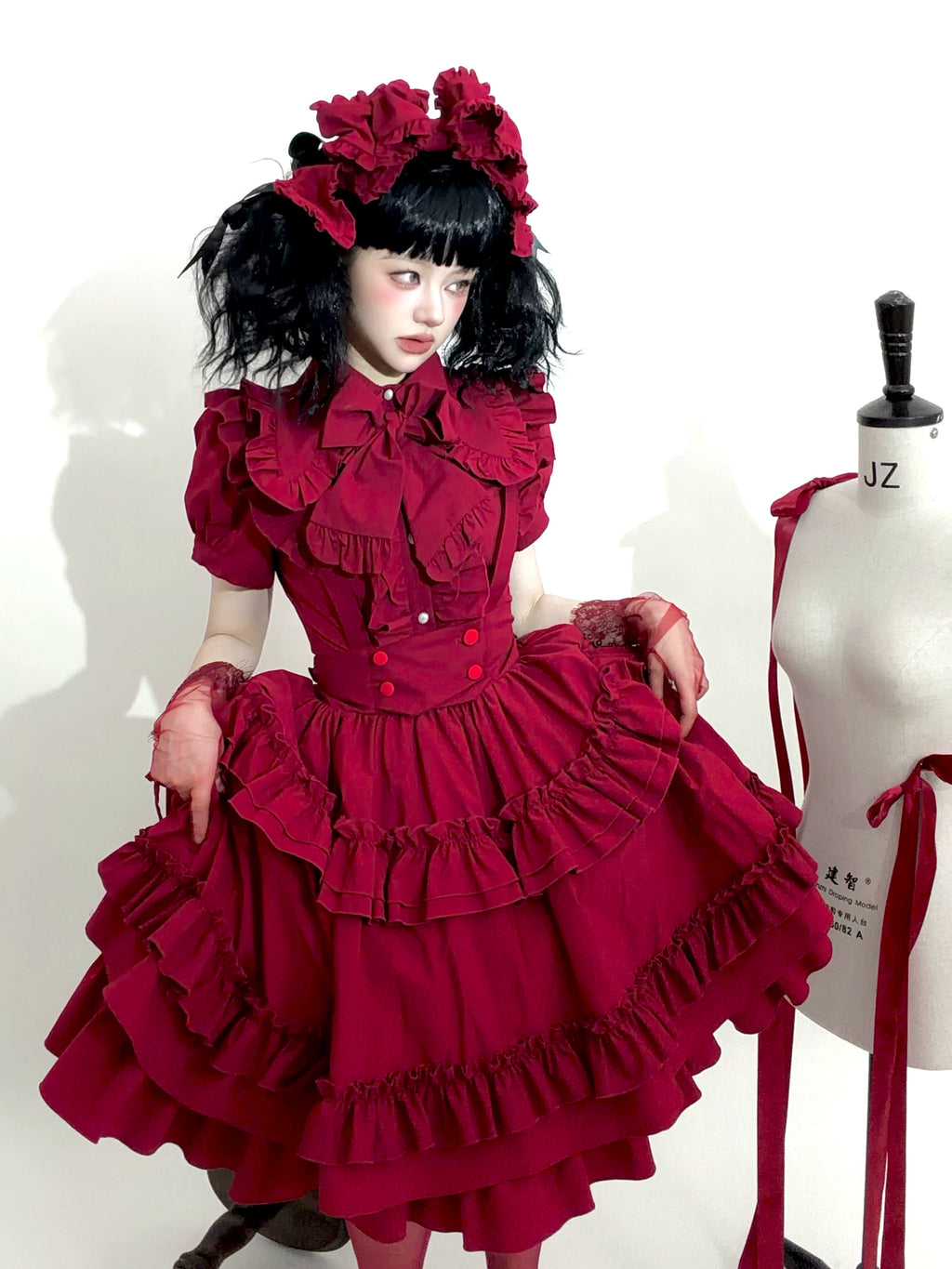 Doll's House サスペンダーひざ丈スカート