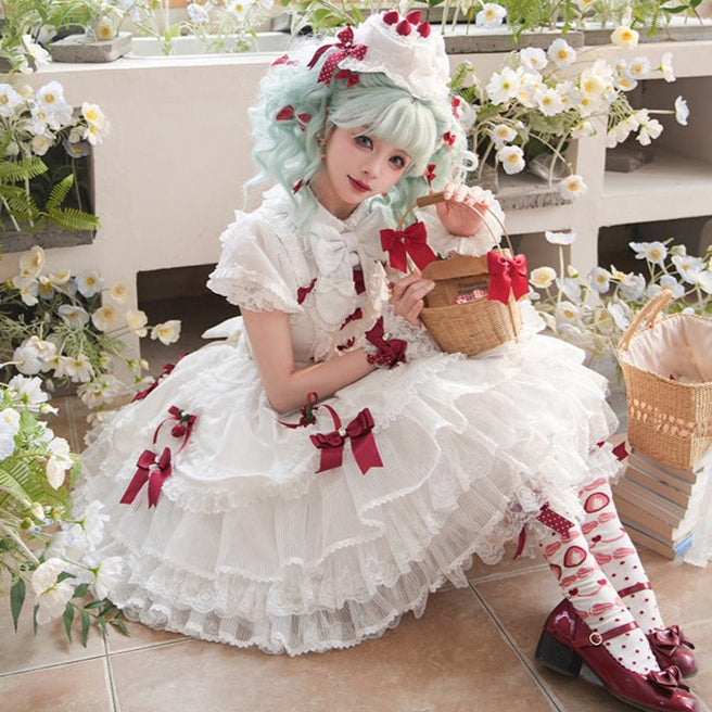 [Pre-orders until 2/10] Swing Strawberry Angel Luxury Jumper Skirt