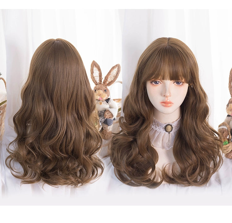 Lolita wig, honey brown, loose and curly, long