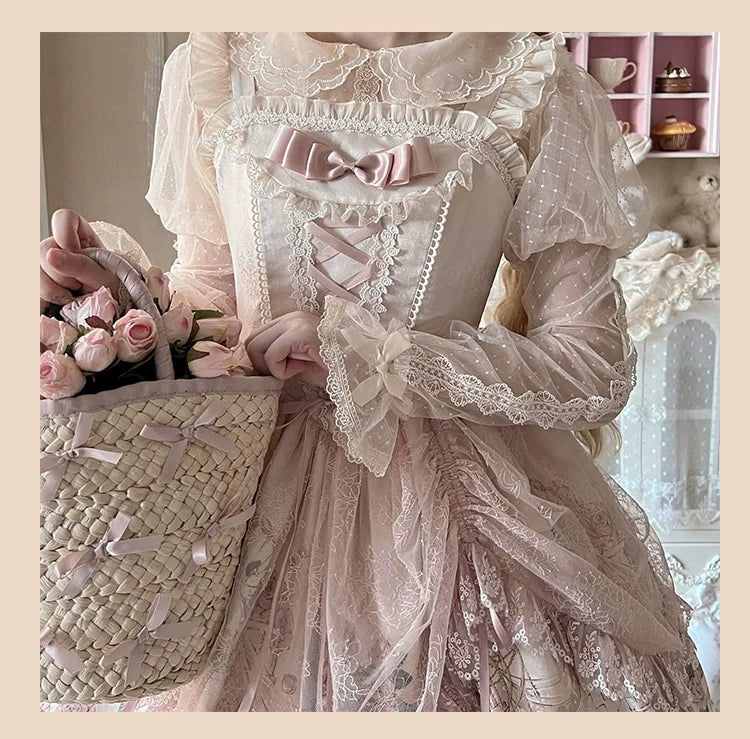 【予約販売】プロローグ 薔薇とフリルのジャンパースカート