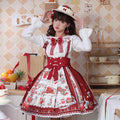 [Pre-orders available until 2/26] Strawberry Manor Print Suspender Skirt