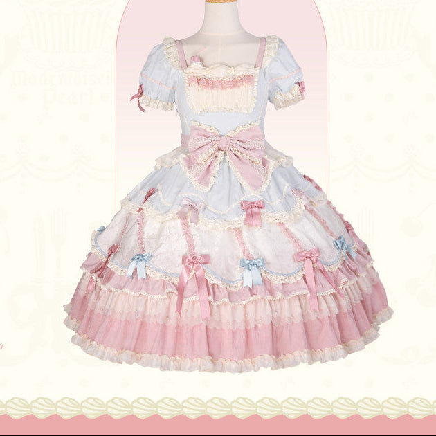 【受注予約1/26まで】Sweet Cup Cake レースとリボンのワンピース