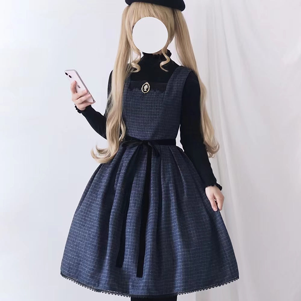 【予約販売】Earl Gray チェックのジャンパースカート