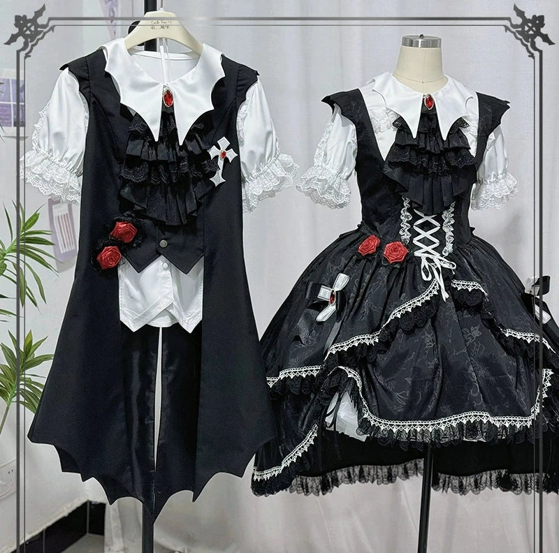 [Pre-orders available until 10/8] Rose of the Night Gothic Lolita Jumper Skirt