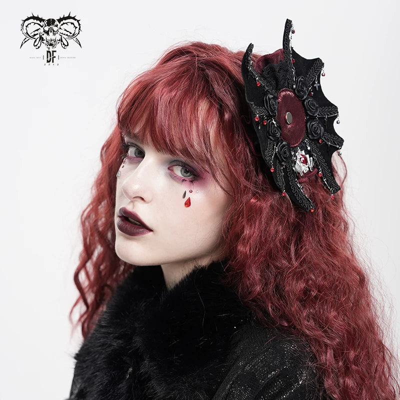 【DEVIL FASHION】 ゴシックロリータ ヘアクリップ／ブローチ（缶バッジホルダー）