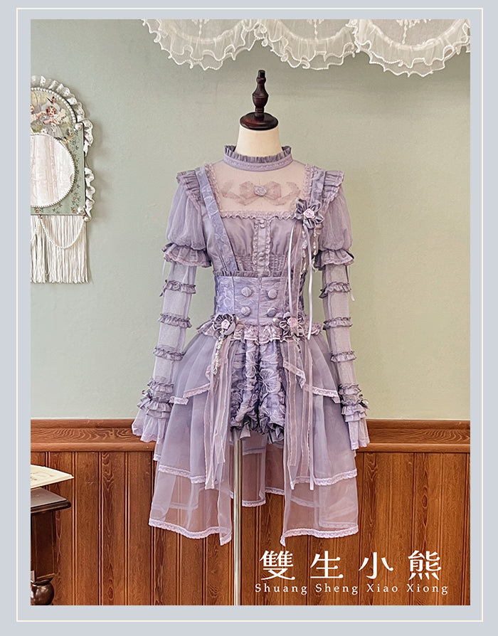 【受注予約4/28まで】Camellia Dream ヴェール付サスペンダーショートパンツ