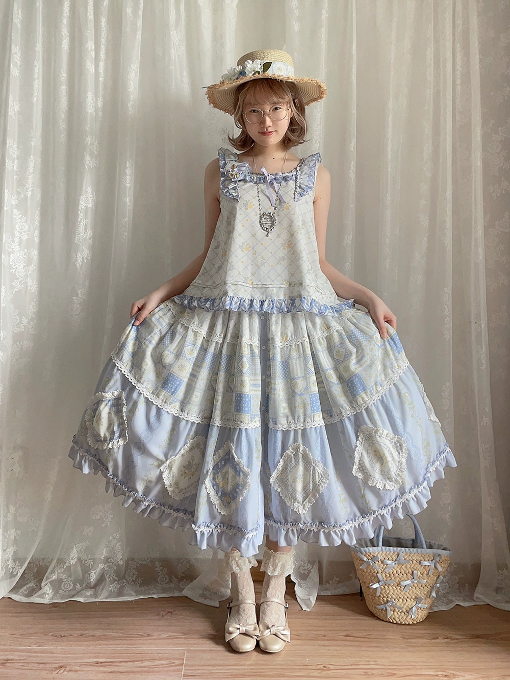 【予約販売】Pathwork Garden カントリー風プリントスカート