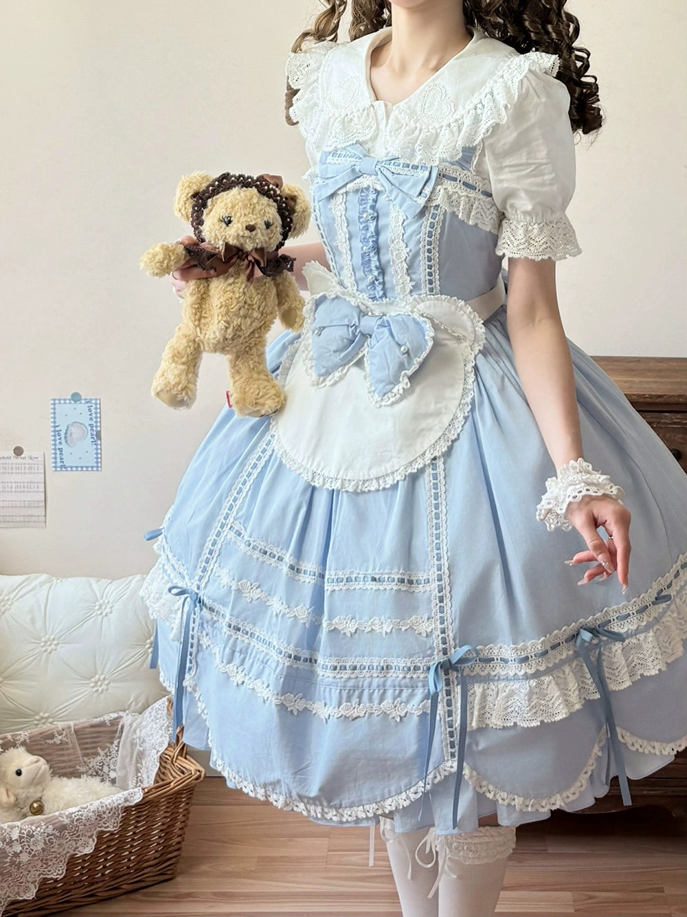 【予約販売】Antique Petal Rabbit うさ耳付き半袖ブラウス