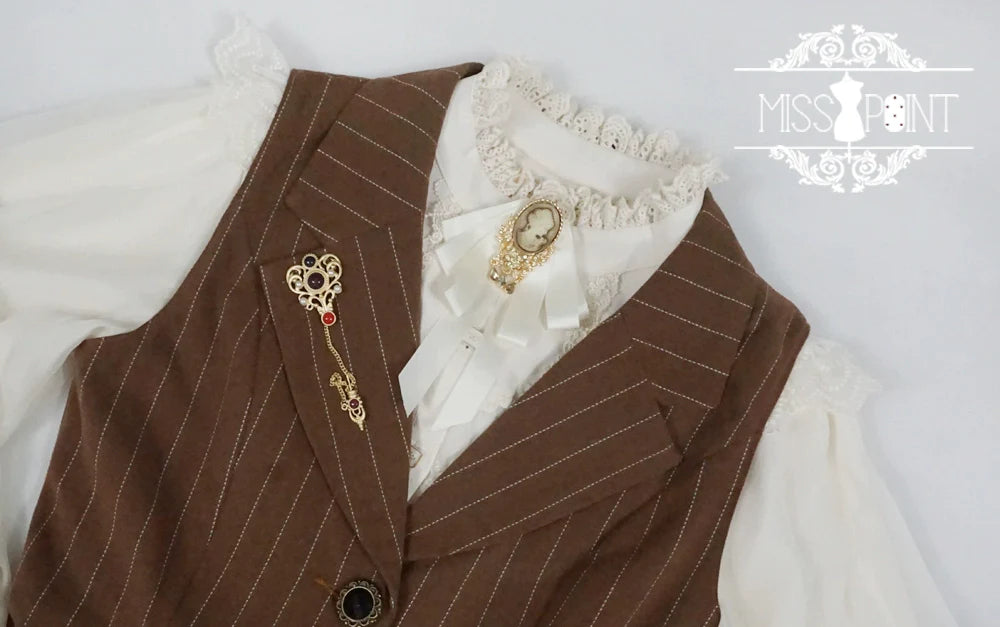 【予約販売】英国クラシカルロリィタ 縦縞ベスト