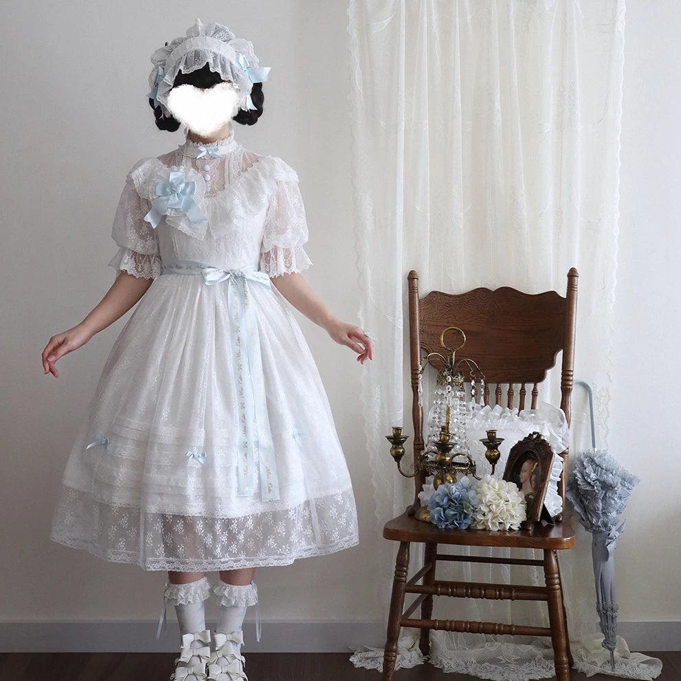 【受注予約10/13まで】Dream Lace クラシカル半袖ワンピース